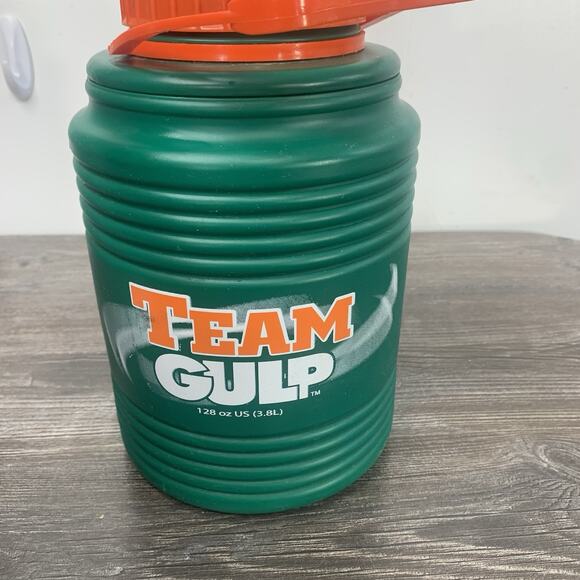 7-Eleven 7-11 Team Big Gulp 128oz Extra Large Thermoserv Big Green Orange Coach - Picture 5 of 10